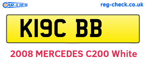 K19CBB are the vehicle registration plates.
