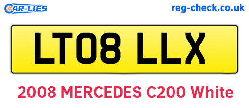 LT08LLX are the vehicle registration plates.