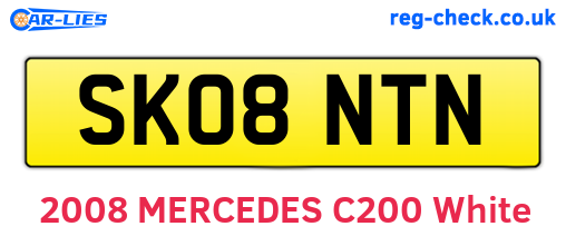 SK08NTN are the vehicle registration plates.