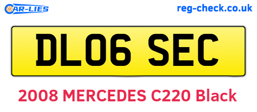 DL06SEC are the vehicle registration plates.