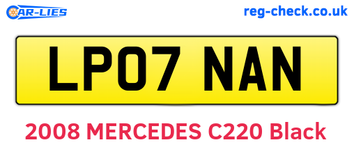 LP07NAN are the vehicle registration plates.