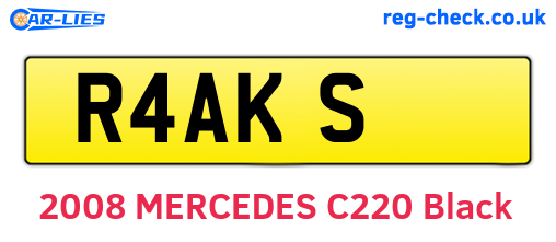 R4AKS are the vehicle registration plates.