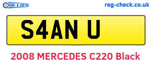 S4ANU are the vehicle registration plates.