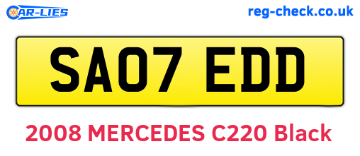 SA07EDD are the vehicle registration plates.