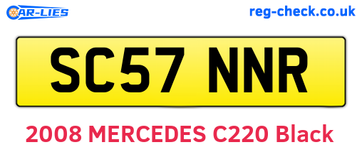 SC57NNR are the vehicle registration plates.
