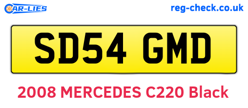 SD54GMD are the vehicle registration plates.
