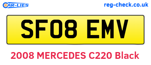SF08EMV are the vehicle registration plates.
