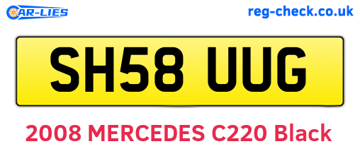 SH58UUG are the vehicle registration plates.