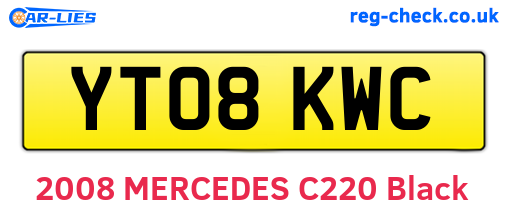 YT08KWC are the vehicle registration plates.