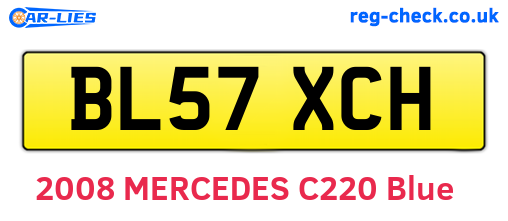 BL57XCH are the vehicle registration plates.