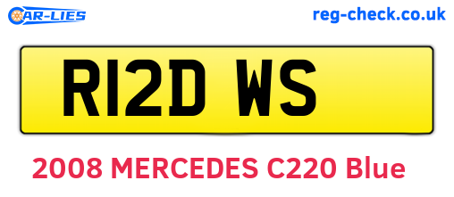 R12DWS are the vehicle registration plates.