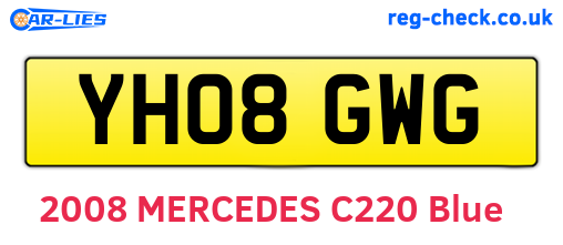 YH08GWG are the vehicle registration plates.