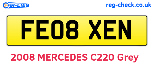 FE08XEN are the vehicle registration plates.