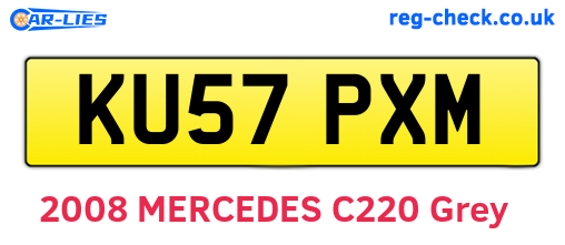 KU57PXM are the vehicle registration plates.