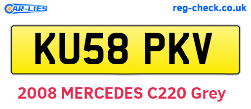 KU58PKV are the vehicle registration plates.