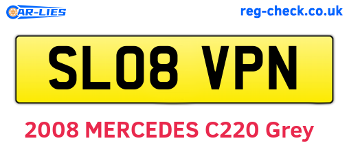 SL08VPN are the vehicle registration plates.