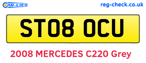 ST08OCU are the vehicle registration plates.