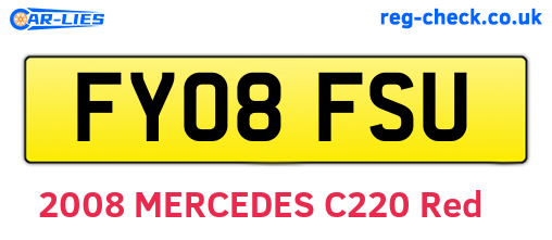 FY08FSU are the vehicle registration plates.