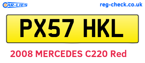 PX57HKL are the vehicle registration plates.