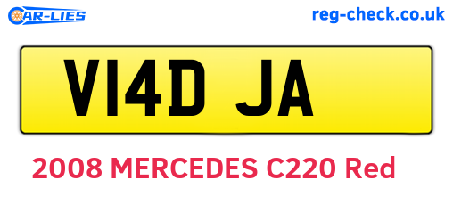 V14DJA are the vehicle registration plates.