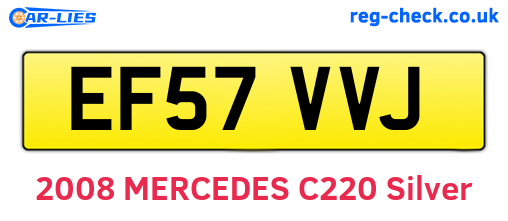 EF57VVJ are the vehicle registration plates.