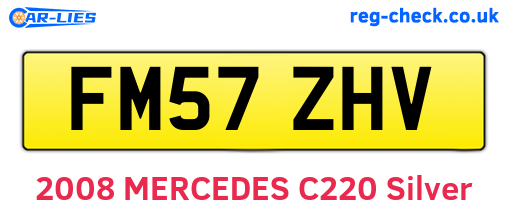 FM57ZHV are the vehicle registration plates.