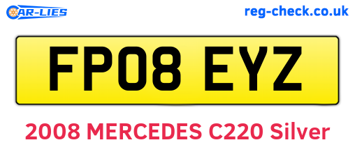 FP08EYZ are the vehicle registration plates.