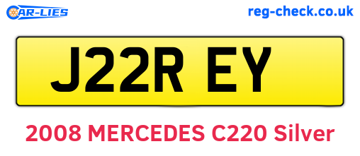 J22REY are the vehicle registration plates.