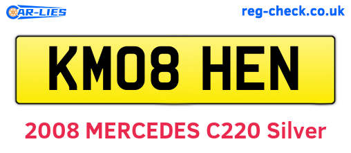 KM08HEN are the vehicle registration plates.