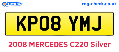 KP08YMJ are the vehicle registration plates.