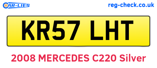 KR57LHT are the vehicle registration plates.
