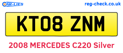 KT08ZNM are the vehicle registration plates.