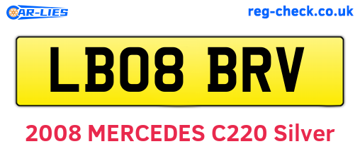 LB08BRV are the vehicle registration plates.