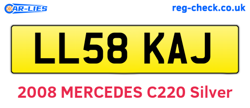 LL58KAJ are the vehicle registration plates.