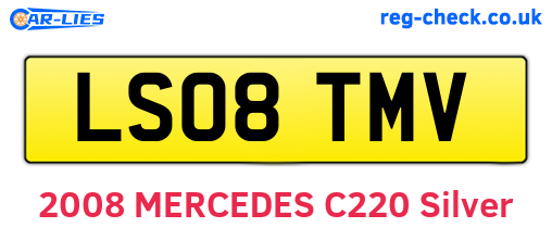 LS08TMV are the vehicle registration plates.