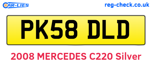 PK58DLD are the vehicle registration plates.