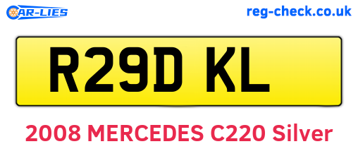 R29DKL are the vehicle registration plates.