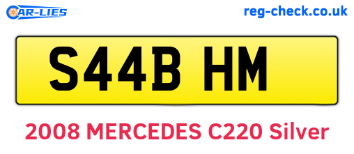 S44BHM are the vehicle registration plates.