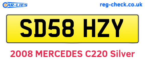 SD58HZY are the vehicle registration plates.