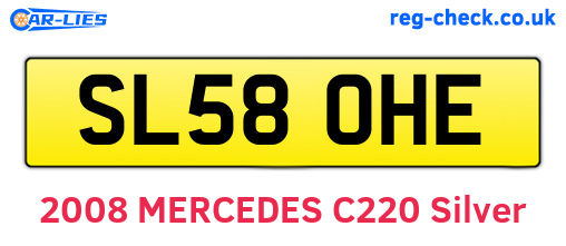 SL58OHE are the vehicle registration plates.