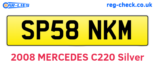 SP58NKM are the vehicle registration plates.