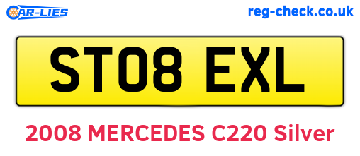 ST08EXL are the vehicle registration plates.