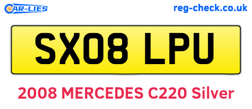 SX08LPU are the vehicle registration plates.