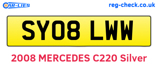 SY08LWW are the vehicle registration plates.