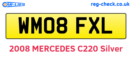 WM08FXL are the vehicle registration plates.
