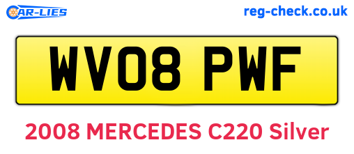 WV08PWF are the vehicle registration plates.