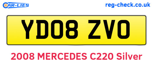 YD08ZVO are the vehicle registration plates.