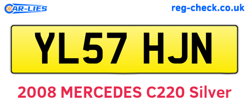 YL57HJN are the vehicle registration plates.
