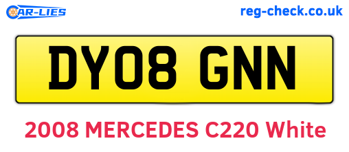 DY08GNN are the vehicle registration plates.