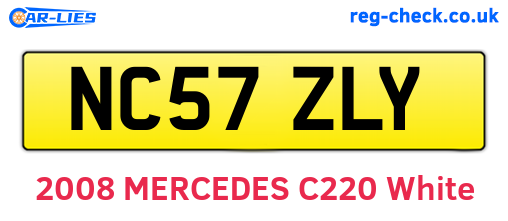 NC57ZLY are the vehicle registration plates.